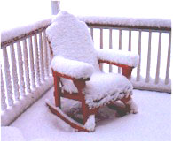 Rocking Chair in a snow storm